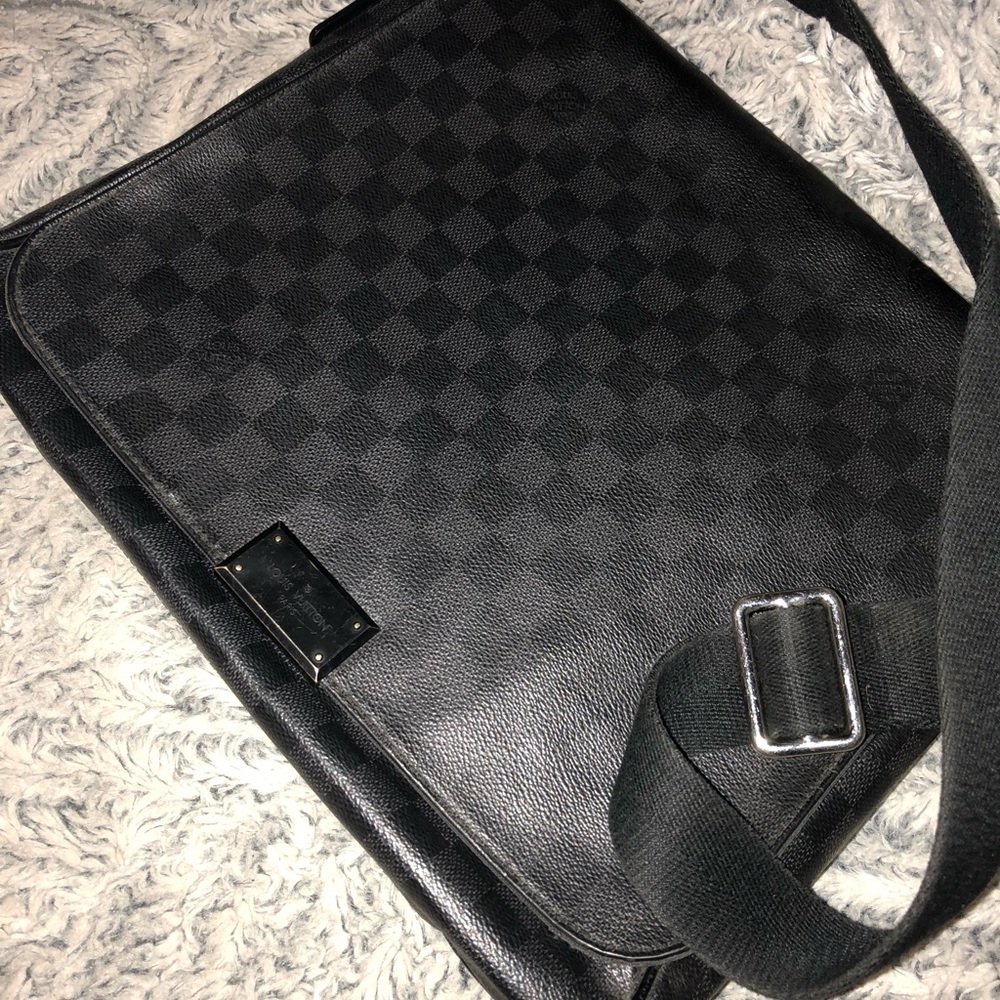 Authentic Louis Vuitton Graphite Damier Canvas Bag